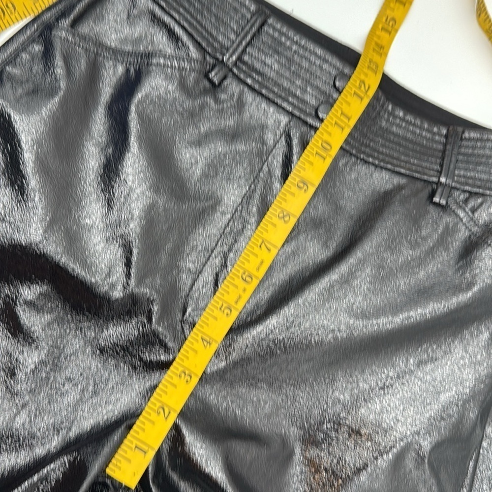 Aritzia WILFRED The Melina Black Super High Rise Faux Leather Pants Size 6 - Picture 10 of 13